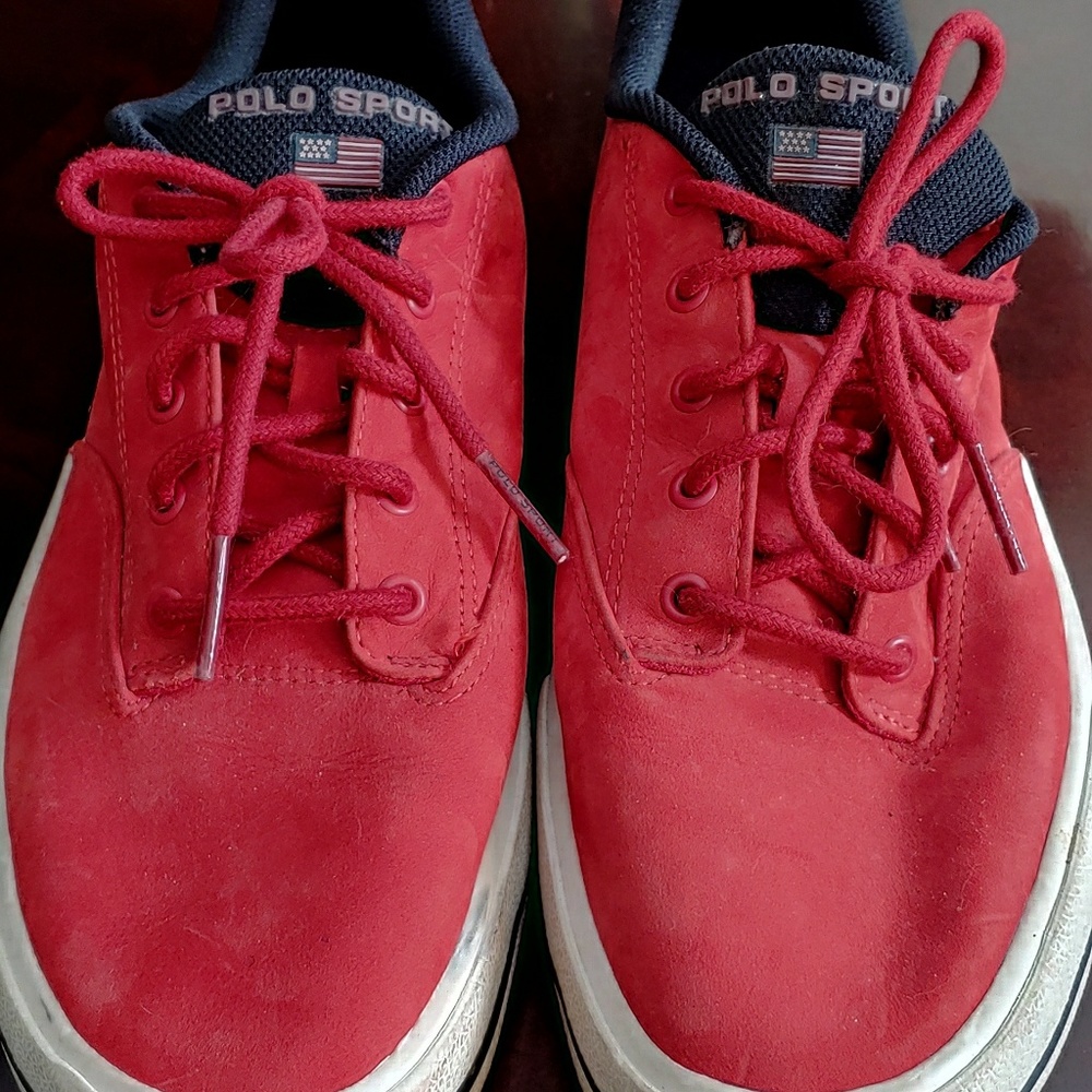 Ralph Lauren Polo sport sz10 leather suede boat sn